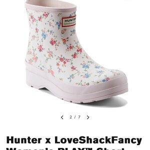 Hunter x LoveShackFancy Floral Rain Boots size 7